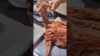 대륙의 스케일. 한마리를 이렇게 통째로 굽는다고? 미쳤다 정말~ / Whole lamb Barbecue, It's Amazing 양바베큐 양통구이 #shorts