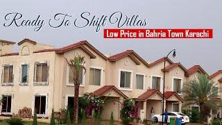 Ready To Shift Villas on Low Price in Bahria Town Karachi