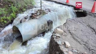 CO FLOODING: UNSTABLE ROADS COLLAPSING