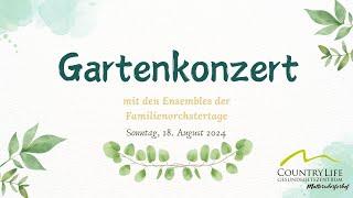 Gartenkonzert mit den Ensembles der Familienorchestertage 2024