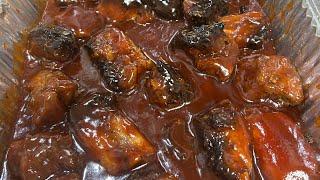 Bourbon Barbecue (Pork) Rib Tips  (Pressure Cooked), both oven and cooker times below