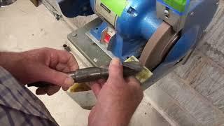 Big Drill sharpening  on a Bench Grinder.