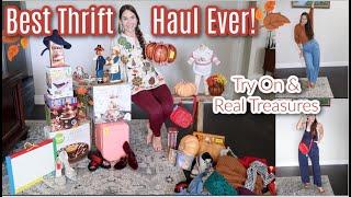 Best Thrift Haul Ever! Try On & Some True Treasures! Thrifted Finds That Will Make You Gasp!