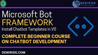 4. Install Microsoft Bot Framework SDK Chatbot Templates in Visual Studio IDE | Chatbot Development