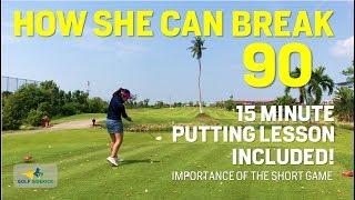 A lady subscriber! I TEACH HER HOW TO PUTT LIKE A BAUS