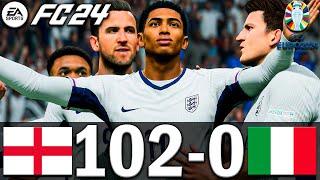 FIFA 24 - ENGLAND 102-0 ITALY | UEFA EURO 2024 FINAL | FIFA 24 PS5