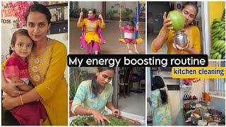 Kitchen Cleaning With Little EffortHow Do i Motivate Myself‍️Lunch Recipe curry leave powder vlog