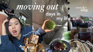 MOVING OUT days in my life  | packing, organizing & crashing out.