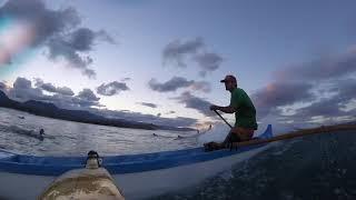 Canoe surfing sunset sesh 3-26-18