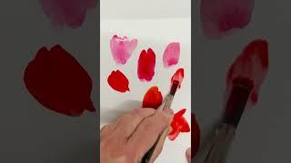 Painting tulips… with my OTHER hand! - You need to try this too!!