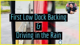 My Trucking Journey: My First Low Dock Backing & Driving in the Rain #trucker #truckerlife #roehl