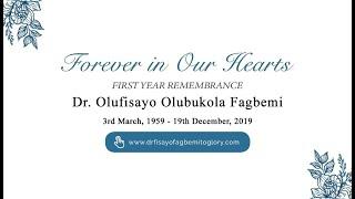 First year remembrance service for Late Dr. Olufisayo Fagbemi