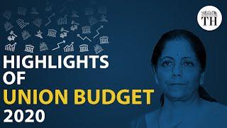 Highlights of Union Budget 2020