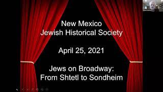 Jews on Broadway Shtetl to Sondheim