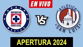 CRUZ AZUL VS SAN LUIS EN VIVO  APERTURA 2024 JORNADA 8 LIGA MX ▶️ HORARIO Y DONDE VER EN VIVO