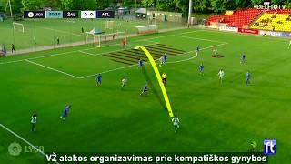 Liviu Antal and Vilniaus Žalgiris use the space behind the defence line