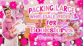 Packing Large Wholesale Orders for Bookstores!  SMALL BUSINESS STUDIO VLOG ️ VLOGMAS DAY 7