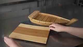 Bamboo Sushi Boats + Shinto Plates - RWB0302, RWB0303, RWB0310, RWB0311 - Restaurantware