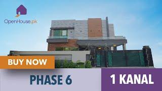 Sleek 1 Kanal Modern Home Tour | DHA Phase 6 - Contemporary Straight-Line Architecture