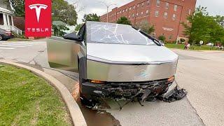 First Tesla Cybertruck T-Bone Crash