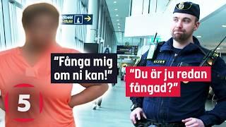 Tjuv klädd i stulna kläder KONFRONTERAD av polisen | Gränsbevakarna Sverige | Kanal 5