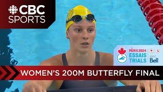 Summer McIntosh swims world's fastest time of year in 200m butterfly, qualifies for Paris Olympics