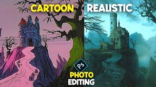 HOW TO CONVERT A CARTOON TO A REAL PHOTO (Photoshop Photo Editing)