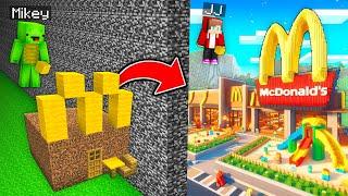 Mikey POOR vs JJ RICH MCDONALDS Survive Battle in Minecraft (Maizen)