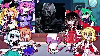 Touhou project react to God of war kratos as Protector | Gacha life 2 | TikToks