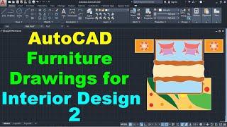 AutoCAD 2D Furniture Drawings for Interior Design - 2
