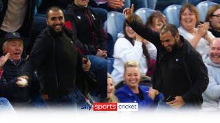 Fan makes AMAZING one-handed, one-footed catch at The Hundred! 