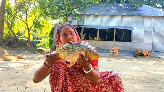 অনেক দিন পর নদীর কার্ফু মাছ পেলামsimple village cooking ️shadow of village