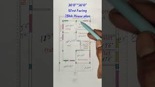 30x50 west facing house plans as pervastu #homeplan #home#houseplans#homedesign