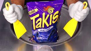 Takis Blue Heat  Ice Cream Rolls | how to make rolled fried Ice Cream out of Takis Tortilla Chips