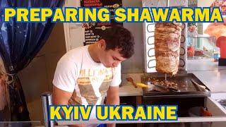 Street Food, Shawarma in Kyiv Ukraine