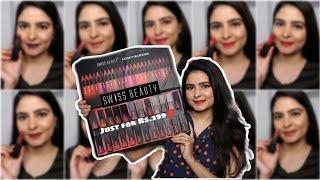 *OMG* Huda Beauty DupeSwiss Beauty HD Matte Lipsticks | 24 shades SWATCHES | Kashika