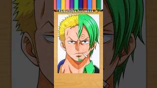 COLOR SWAP  Zoro X Sanji - One Piece || Part 2 #shorts #drawing #demonslayer