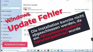 Windows 10 Update Problem - Aktualisierungsdienst heruntergefahren -