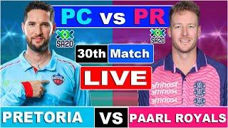 Live: South africa t20 league: Pretoria Capitals vs Paarl Royals match Live Commentary | Live score