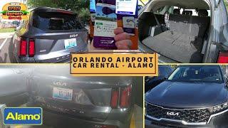 Florida Orlando Airport Car Rental Guide - Kia Sorrento 7 Seater From Alamo/Car & Sun Pass Details