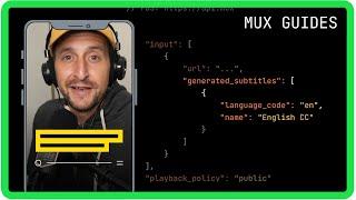 How to setup auto-generated captions with the Mux video API