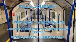 Victoria Line from Brixton to Walthamstow Central | Full Journey