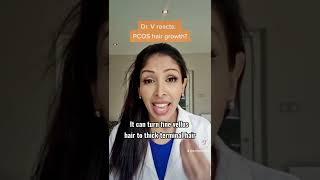 PCOS facial hair is very common. Share with someone who has PCOS. #doctorv