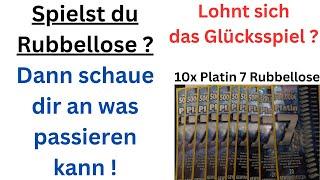 Wieder 10x Platin 7 Rubbellose - Lohnt sich Glücksspiel ? Das Video weiß eine mögliche Antwort !