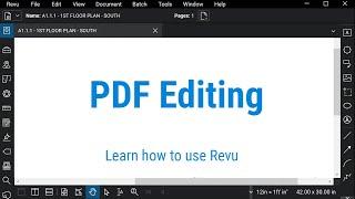 Bluebeam Revu: PDF Editing