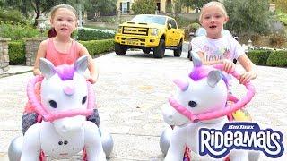 Ultimate Unicorn Race!!! Meet Josie The Rideamals Unicorn Ride On Toy!!