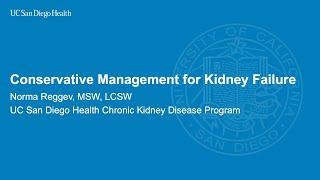 Conservative Management for Kidney Failure