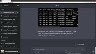[65] ChatGPT can read in multiple accounting invoices at once!