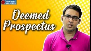 Deemed Prospectus explained by Advocate Sanyog Vyas