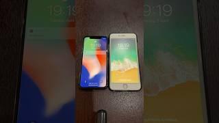 iPhone 6s Plus on iOS 15 vs iPhone X on iOS 14 boot up test #shorts #iphone6splus #iphonex #ios